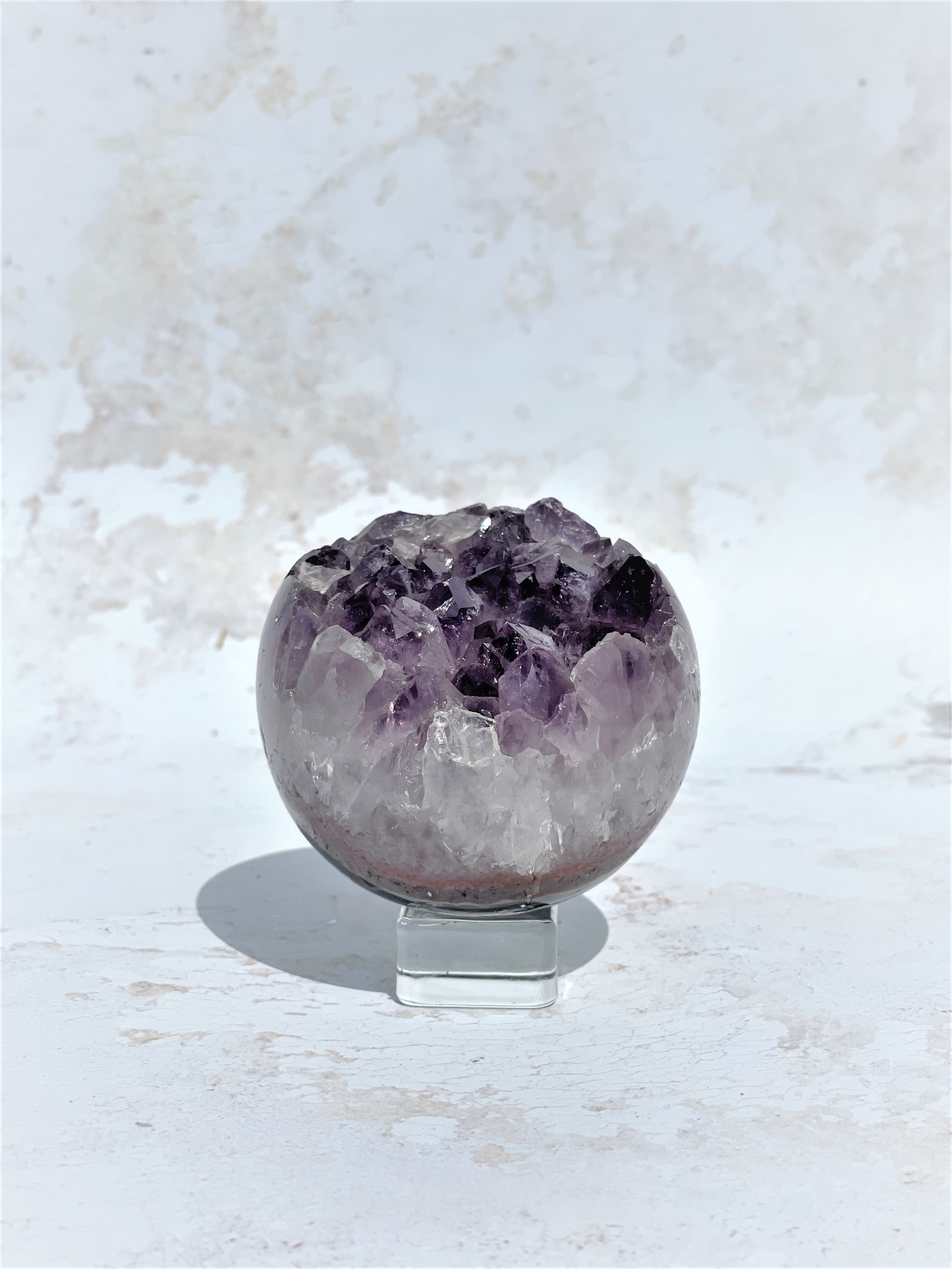 Amethyst Geode Sphere - IND233 – Crystal Nation Australia