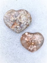 Load image into Gallery viewer, Flower Agate Hearts - Intuitively Selected