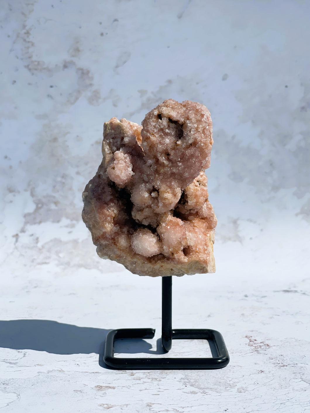 Pink Amethyst Geode on Stand - IND013