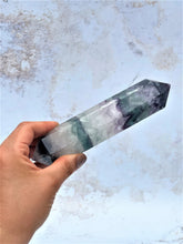 Load image into Gallery viewer, Fluorite Double Terminated Point (Rainbow) - IND136

