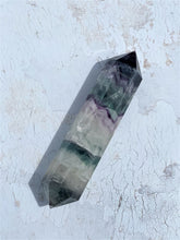 Load image into Gallery viewer, Fluorite Double Terminated Point (Rainbow) - IND136
