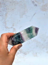 Load image into Gallery viewer, Fluorite Double Terminated Point (Rainbow) - IND204
