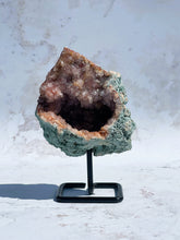 Load image into Gallery viewer, Pink Amethyst Geode on Stand - IND238
