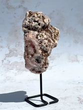 Load image into Gallery viewer, Mini Pink Amethyst Slab on Stand - IND035
