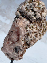 Load image into Gallery viewer, Mini Pink Amethyst Slab on Stand - IND035
