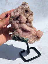 Load image into Gallery viewer, Pink Amethyst Geode on Stand - IND037
