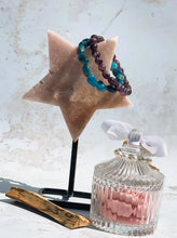 Load image into Gallery viewer, Pink Amethyst Star on Stand - IND039
