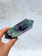 Load image into Gallery viewer, Fluorite Double Terminated Point (Rainbow) - IND042
