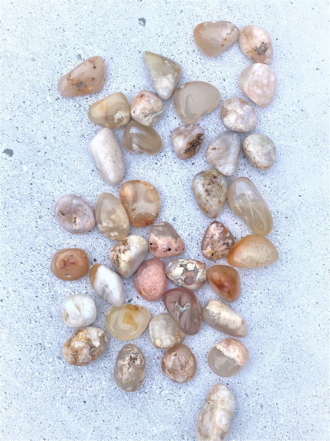 Flower Agate Tumbles - Intuitively Selected