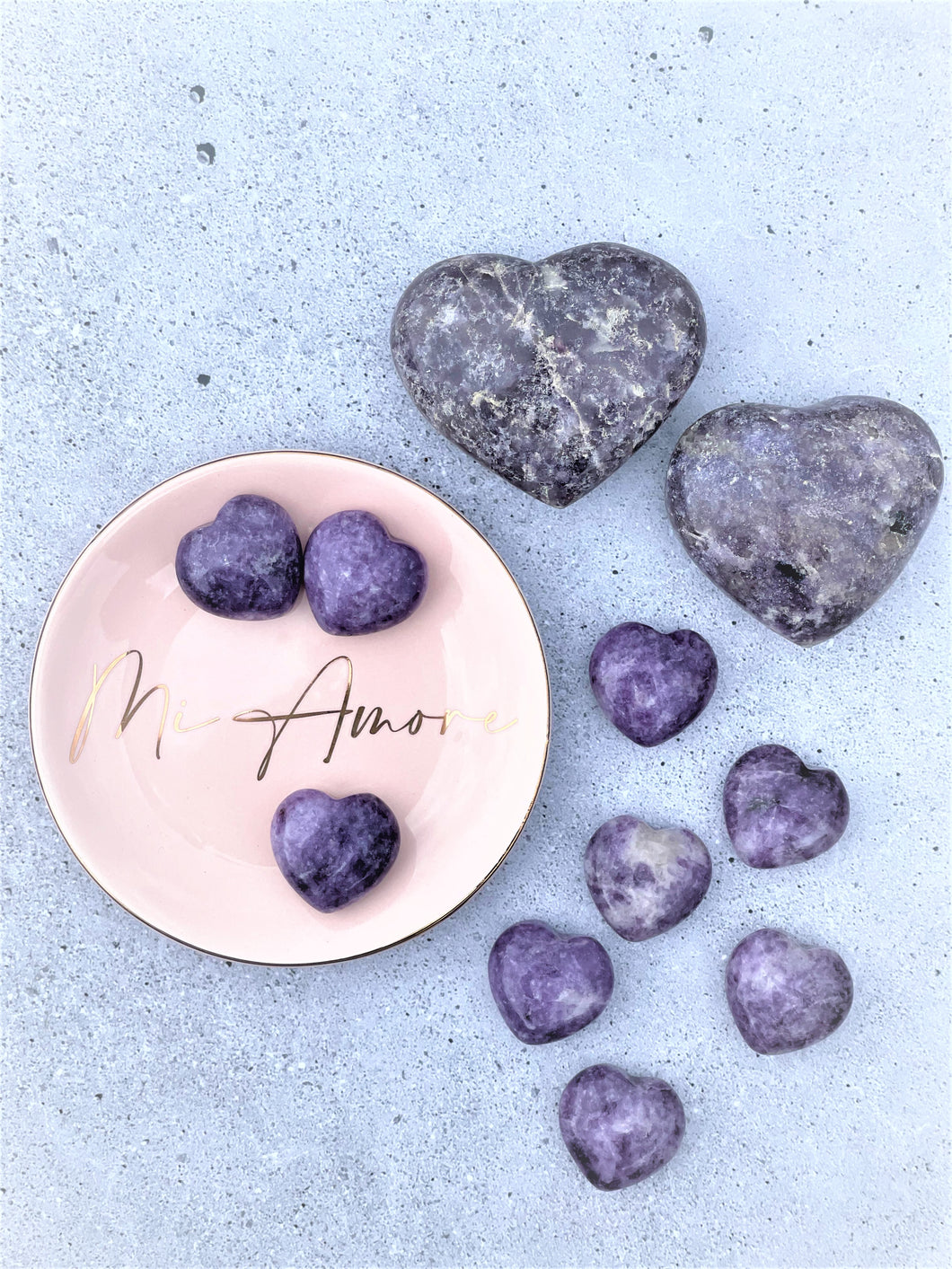 Lepidolite Hearts - Intuitively Selected