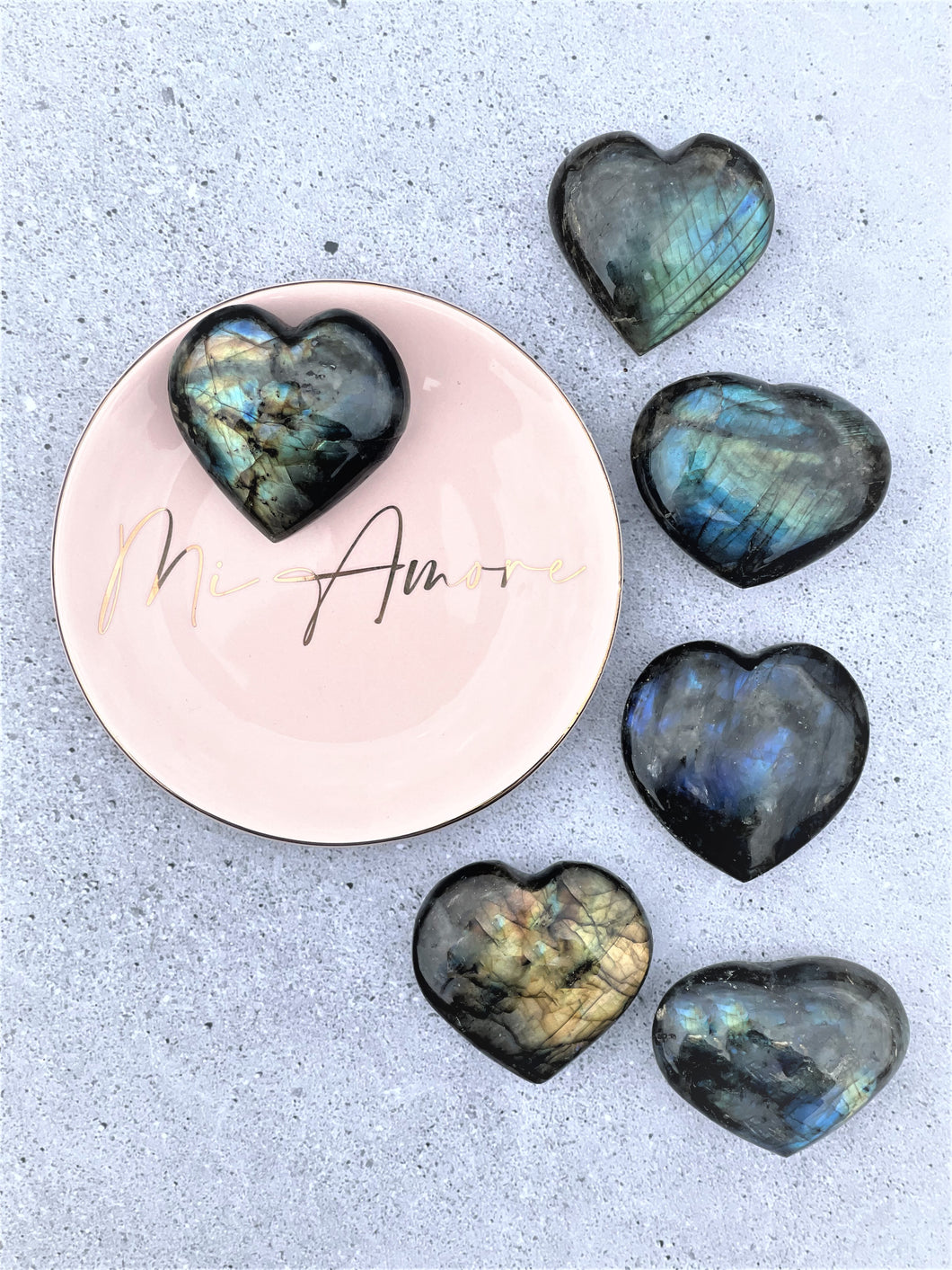 Labradorite Hearts - Intuitively Selected