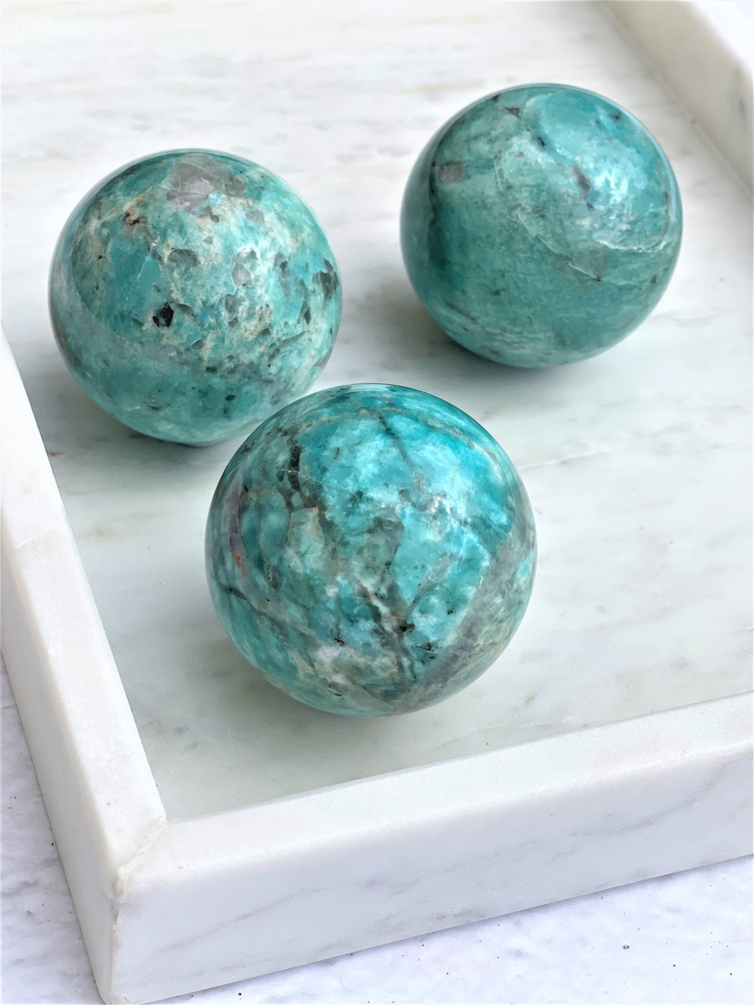 Amazonite Spheres - Intuitively Selected