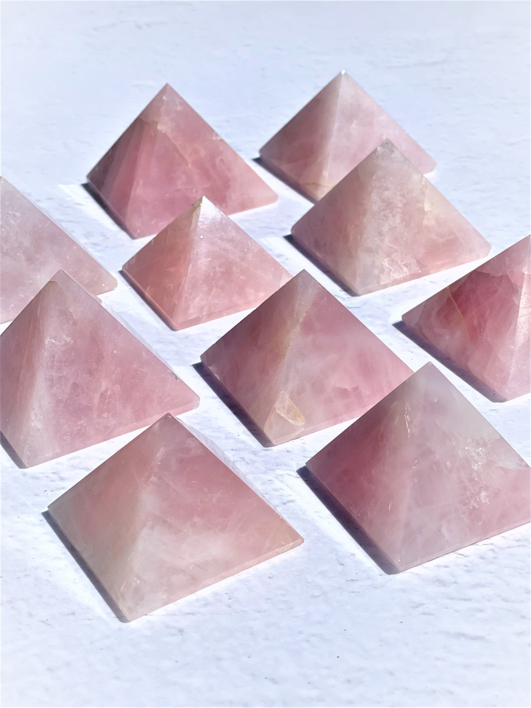 Rose Quartz Pyramids - Intuitively Selected