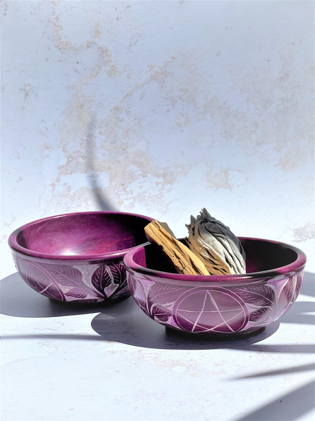 Soapstone Smudge Bowl - Star of David