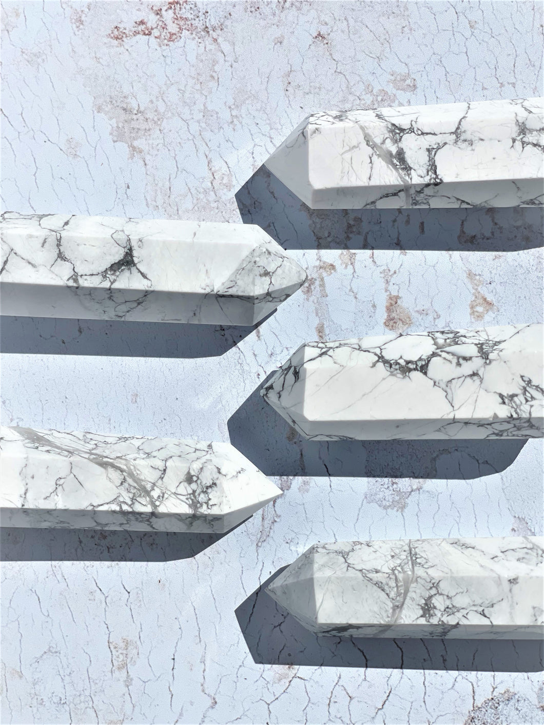 Howlite Points - Intuitively Selected