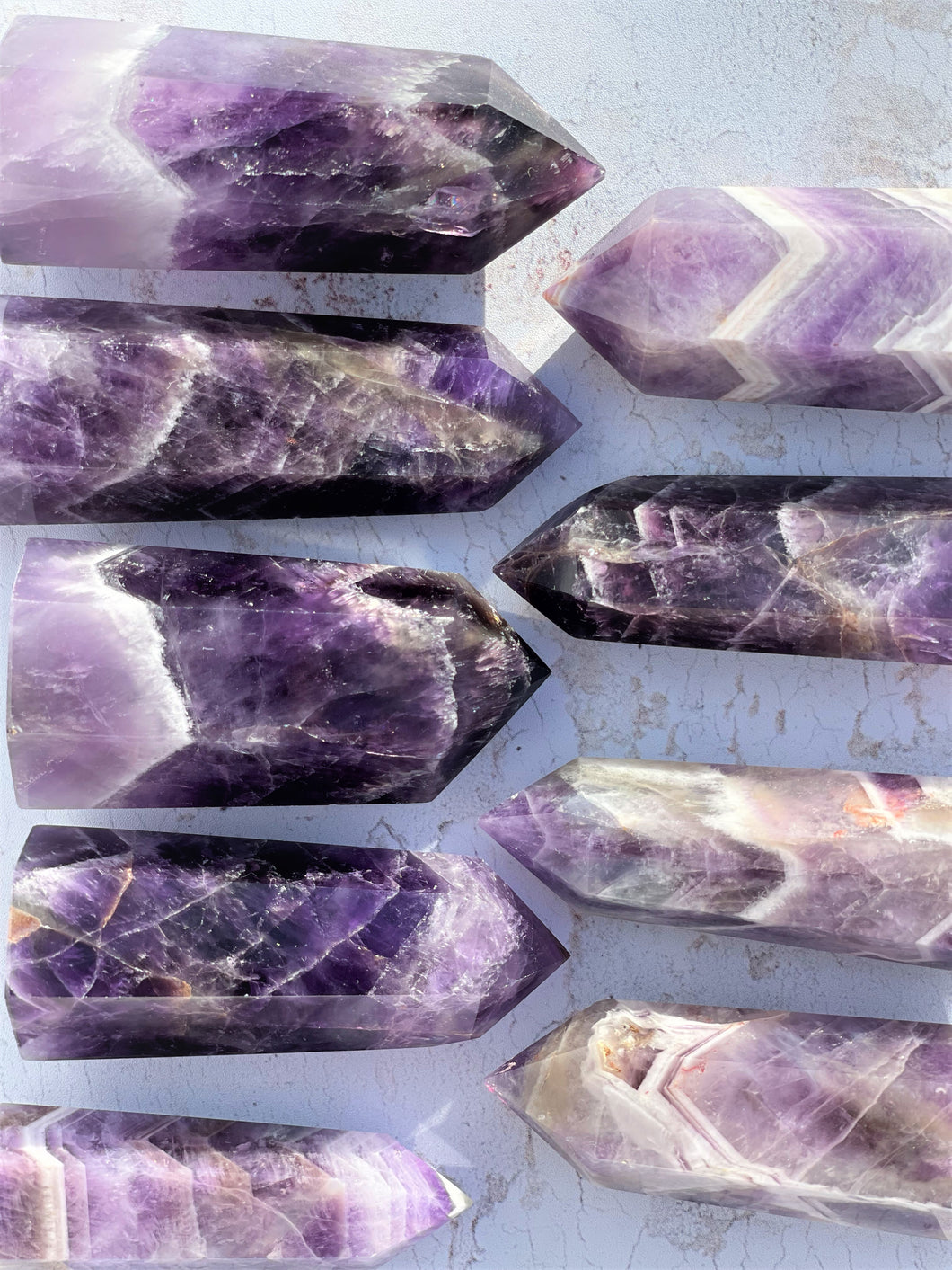 Chevron Amethyst Points - Intuitively Selected