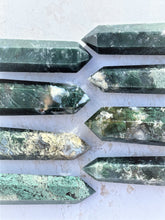 Load image into Gallery viewer, Moss Agate Points - Dark Green - Intuitively Selected
