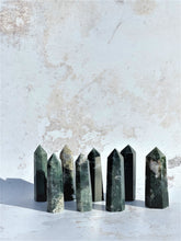 Load image into Gallery viewer, Moss Agate Points - Dark Green - Intuitively Selected
