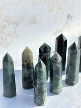 Load image into Gallery viewer, Moss Agate Points - Dark Green - Intuitively Selected
