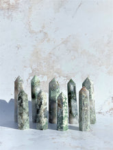 Load image into Gallery viewer, Moss Agate Points - Light Green - Intuitively Selected
