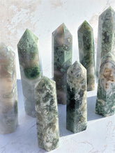 Load image into Gallery viewer, Moss Agate Points - Light Green - Intuitively Selected
