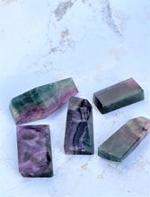 Load image into Gallery viewer, Fluorite Polished Roughs (Rainbow) - Intuitively Selected
