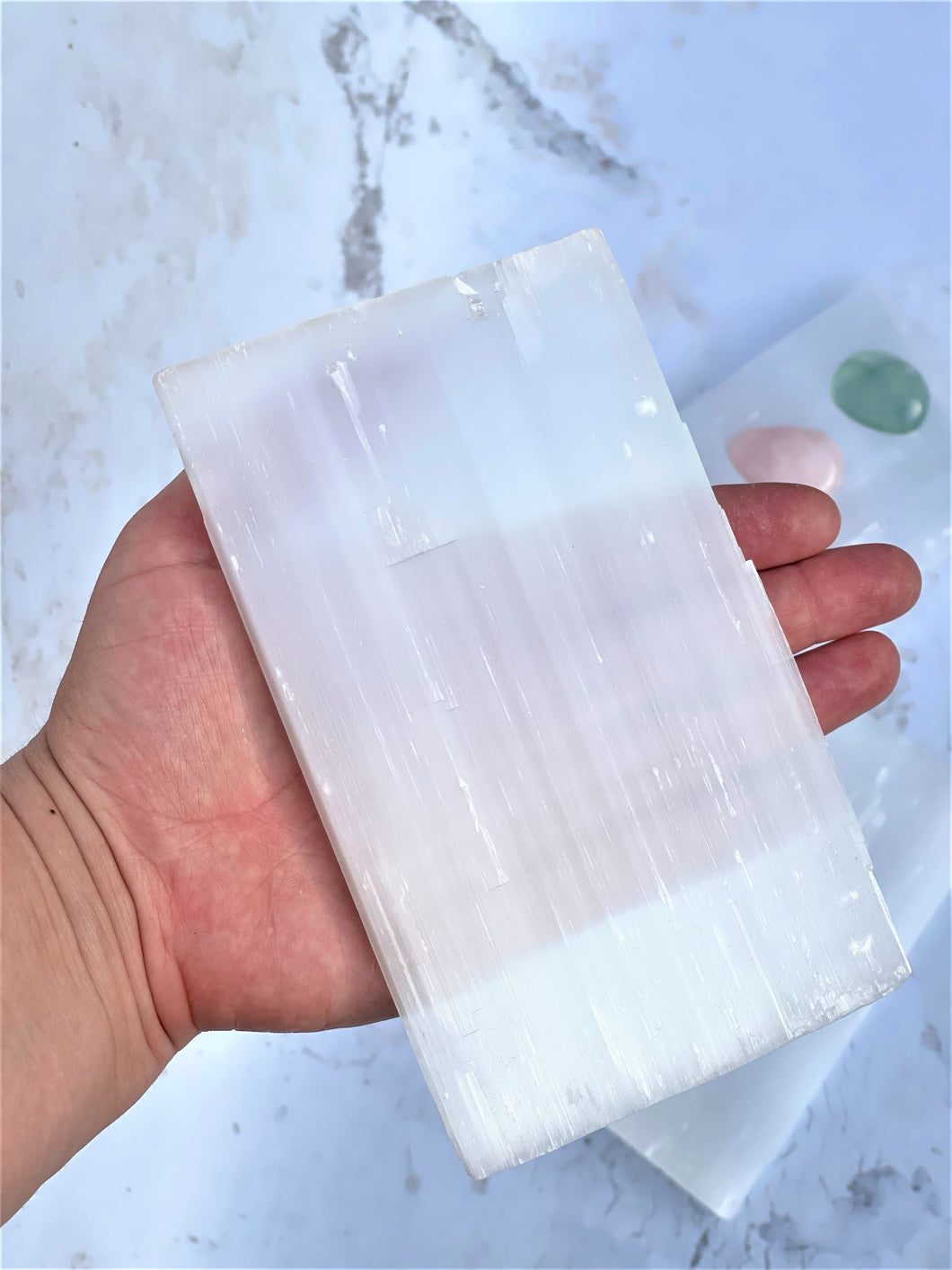 Selenite Charging Plates (Rough Finish) - Intuitively Selected