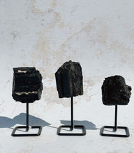Load image into Gallery viewer, Mini Black Tourmaline Rough on Stand - Intuitively Selected
