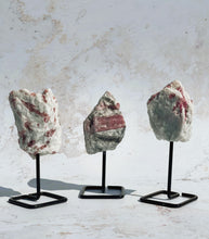 Load image into Gallery viewer, Mini Pink Tourmaline Rough on Stand - Intuitively Selected
