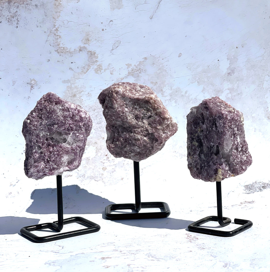 Lepidolite Rough on Stand - Intuitively Selected