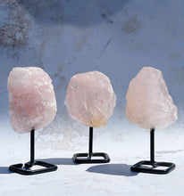 Load image into Gallery viewer, Rose Quartz Rough on Stand - Intuitively Selected
