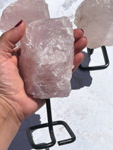 Load image into Gallery viewer, Rose Quartz Rough on Stand - Intuitively Selected
